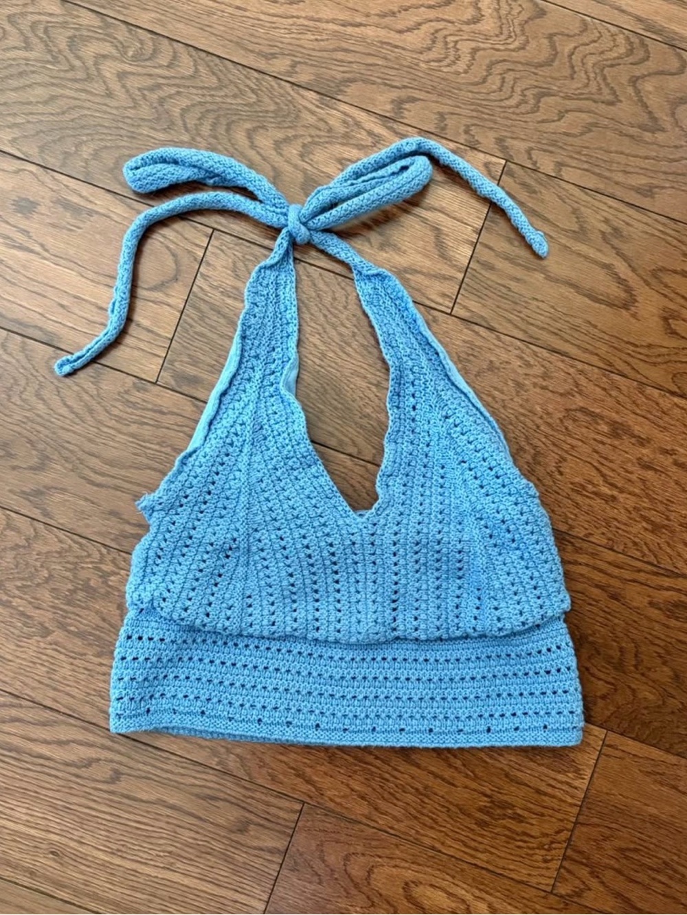 Hollister Crochet Halter Crop Top